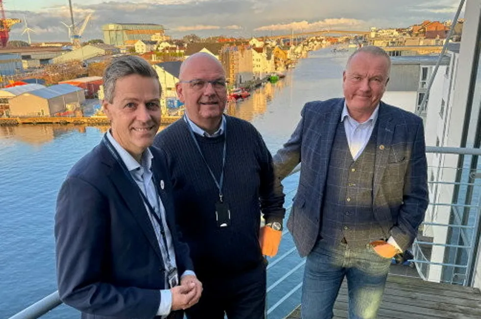 Knut Arild Hareide, John Malvin Økland og Sverre Meling jr. Haugesund.