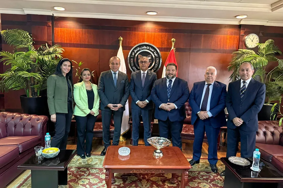 Hynfra executives meeting with Egypt's General Authority for Investment and Free Zones (GAFI).