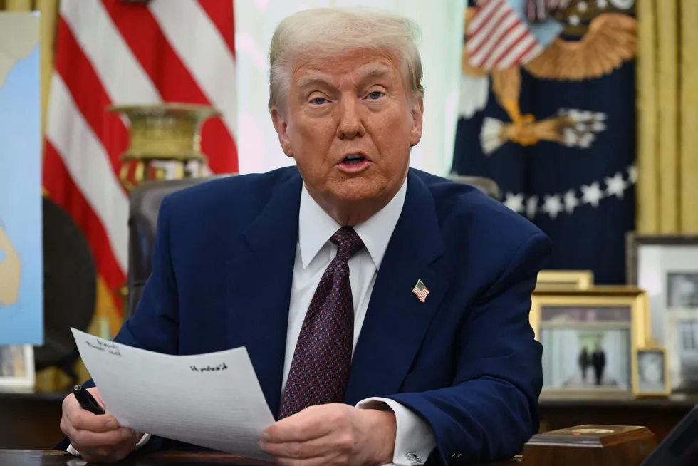 USAs president Donald Trump offentliggjorde gjengjeldelsestoll torsdag.