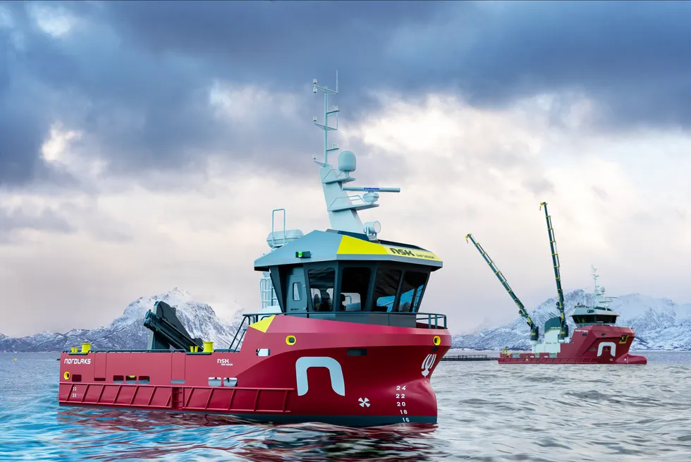 Den nye oppdrettsbåten til Nordlaks.