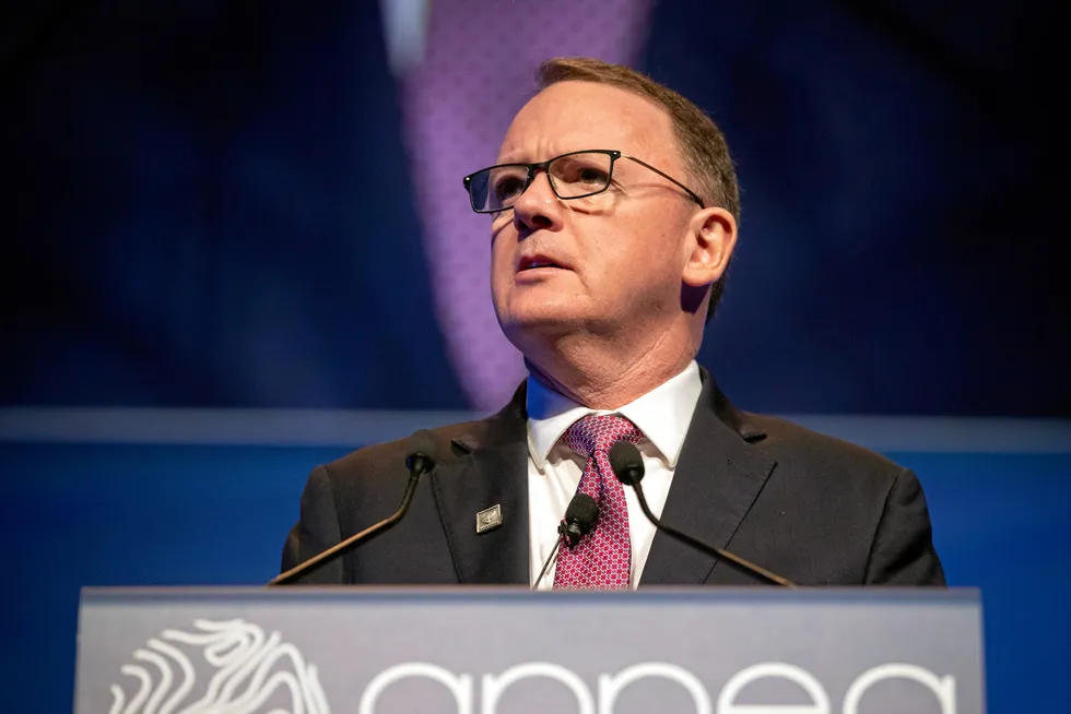 Reflecting: Woodside chief executive Peter Coleman is disappointed to not see Scarborough through to sanction as he prepares to step down next week