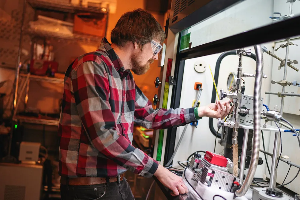 Sandia National Laboratories geosciences engineer working on the hydrogen storage project.