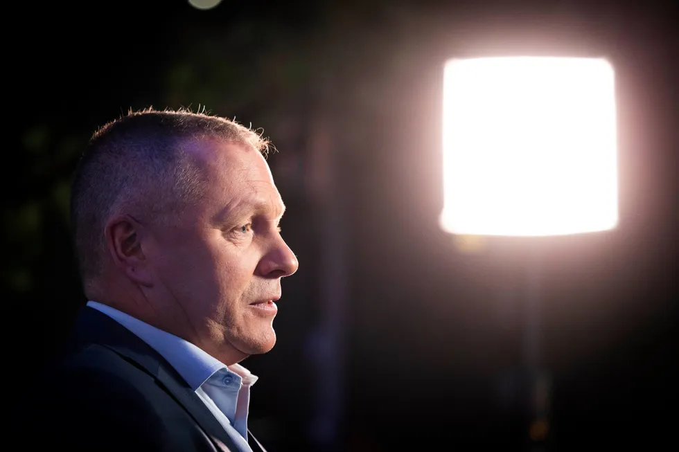Nicolai Tangens taler og presentasjoner ble analysert av retorikkstudenter på BI i januar. Det gikk ikke helt som ventet. Her er oljefondssjefen under årets NHO-konferanse.
