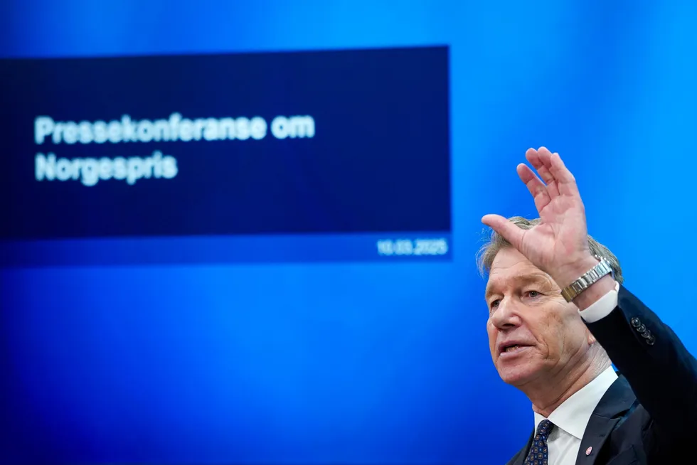 Energiminister Terje Aasland (Ap) la mandag fram detaljene om norgespris, regjeringens forslag til strømprisordning, på en pressekonferanse