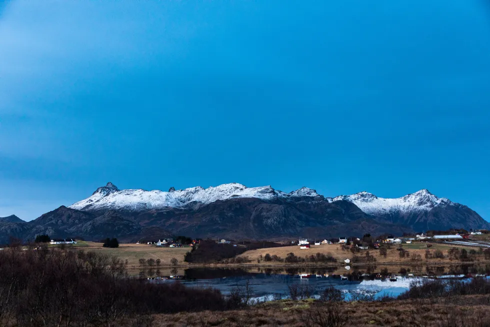 Mørketid i Nord-Norge. Her fra Bø i Vesterålen.