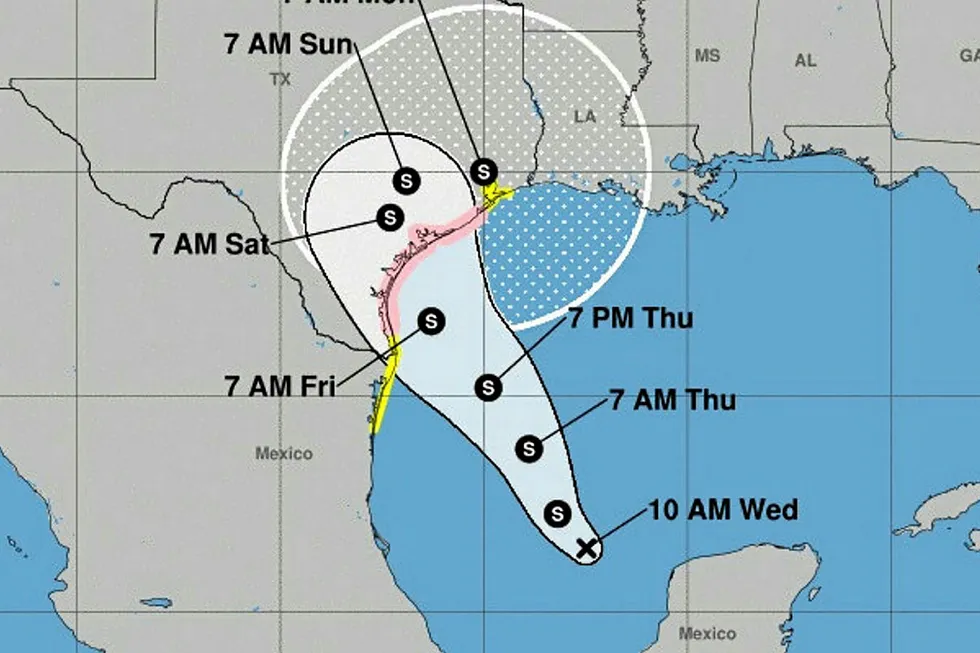Storm path: Tropical Depression Harvey