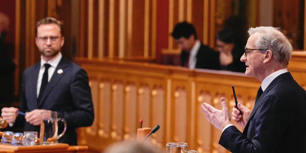 Statsminister Jonas Gahr Støre var på offensiven i Stortingets spørretime onsdag. Høyres Nikolai Astrup var en av opposisjonspolitikerne som fikk gjennomgå.