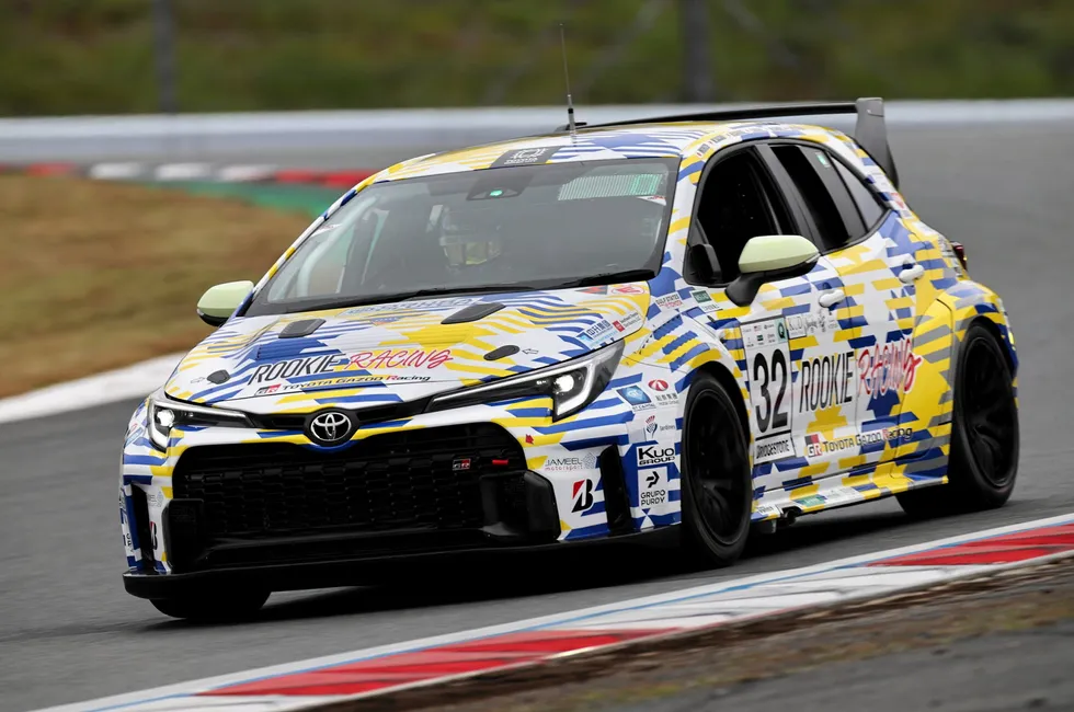 The liquid hydrogen-fuelled GR Corolla H2 Concept car.