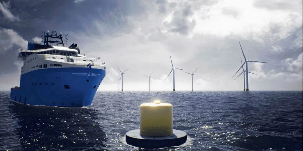 Orsted plans to test the Maersk design for an offshore buoy that works as a charging station and mooring point next year