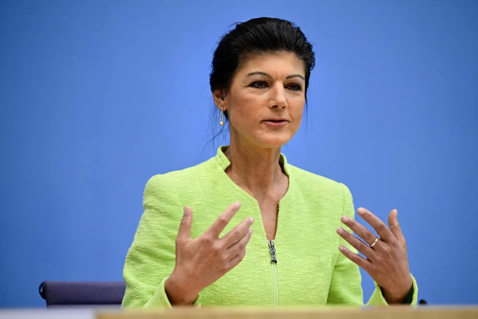 Sahra Wagenknecht lanserer sitt nye parti i Berlin 23. oktober.