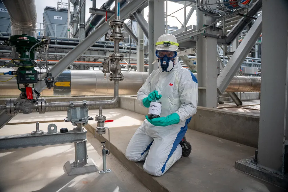 Methanol production at European Energy's Kassø plant in Denmark