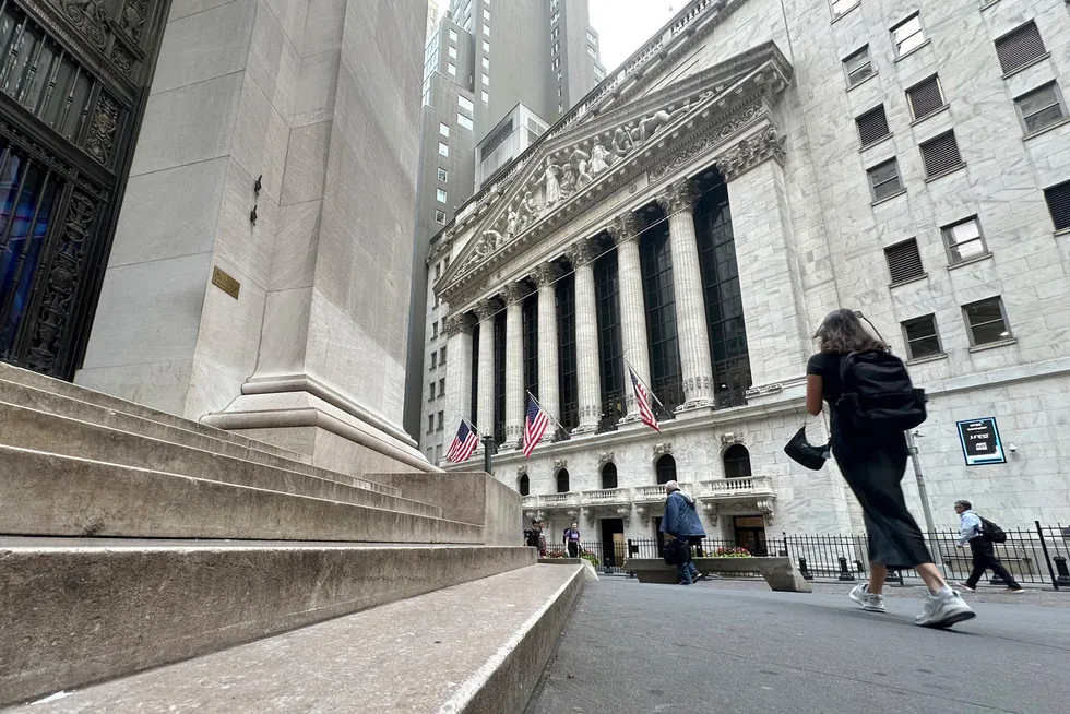 Torsdag falt aksjene her på New York Stock Exchange (Nyse).