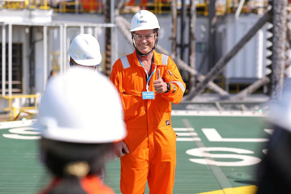 In action: a Shelf Drilling worker.