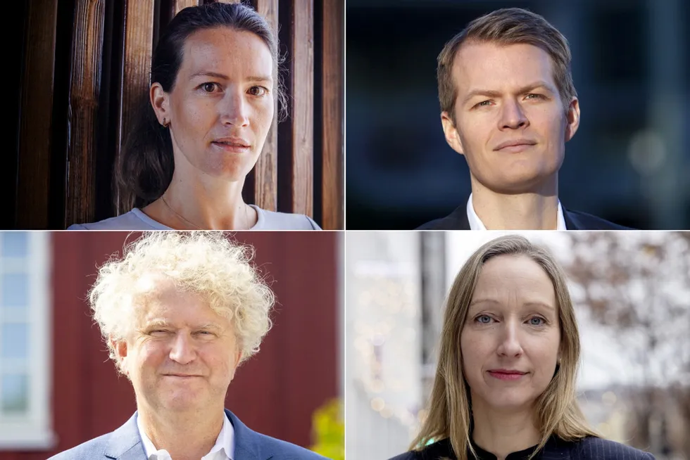 Økonomene Marthe Enger-Eide, Kjetil Martinsen, Jan Ludvig Andreassen og Kjersti Haugland.