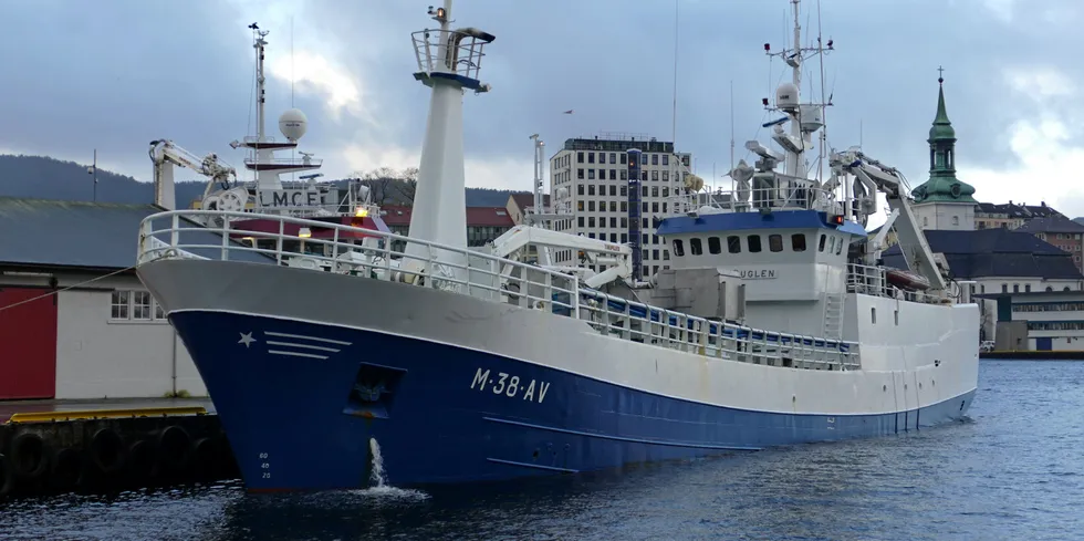 Båten som tidligere het «Stormfuglen» avbildet i Bergen i 2018.