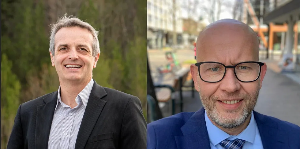 Administrerende direktør Inge Forseth i NTE og ny konserndirektør i Aneo, Tord Lien gir lite håp om mye ny kraftproduksjon i NO3 fram mot 2030.