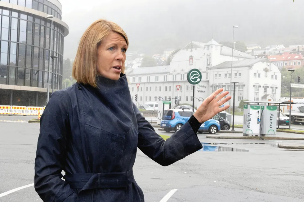 Konsernsjef i Eviny Ragnhild Janbu Fresvik. Her er hun fotografert under et profilintervju i august 2023.