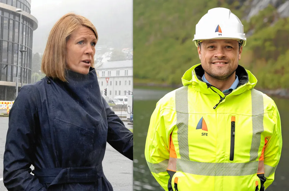 Ragnhild Janbu Fresvik og Knut Arild Flatjord leder henholdsvis Eviny og Sogn og Fjordane Energi.