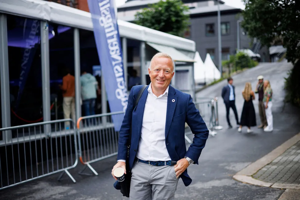 Harald Vaagaasar Nikolaisen utenfor DN-teltet under Arendalsuka. Mens Statsbygg-direktøren var i Arendal, ble det klart at han vil betale tilbake en reiseregning fra egen lomme.