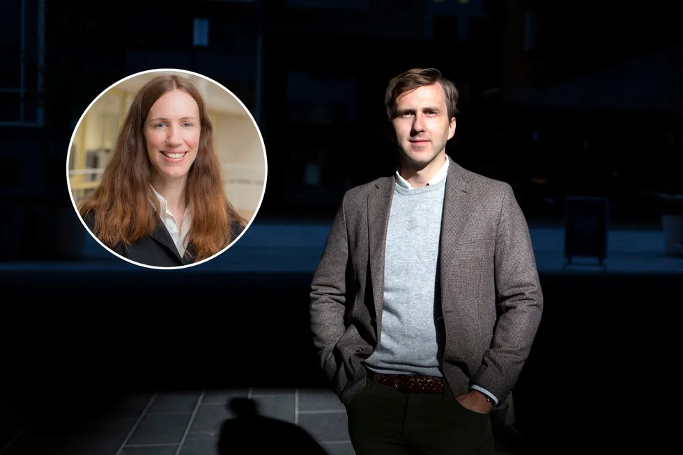 Renteforvalter Mariann Stoltenberg Lind i Odin Kapitalforvaltning (tv) og kredittstrateg Ole André Kjennerud i DNB Markets.