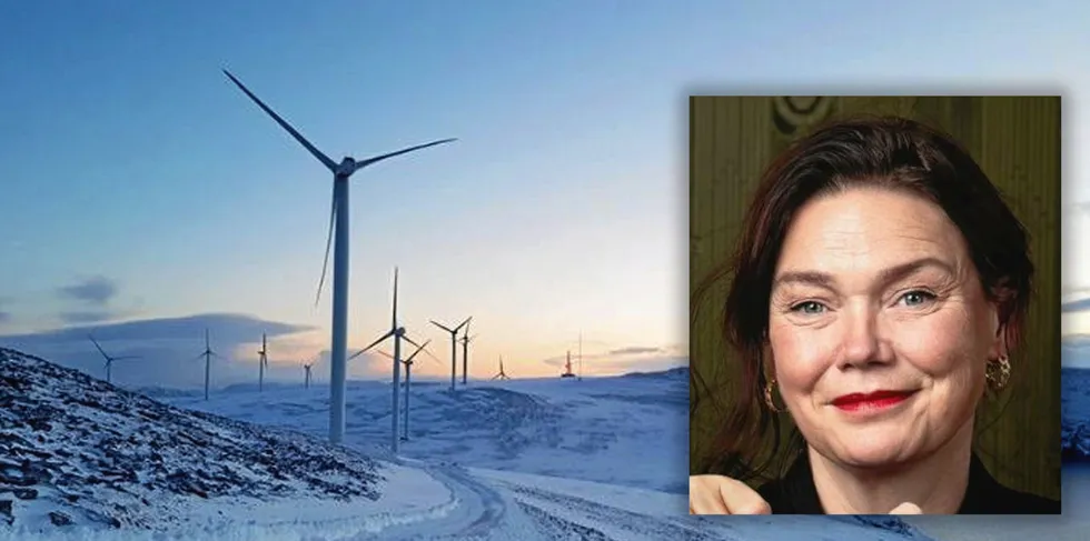 Ordfører Tonje Jahr i Vestre Toten kommune synes det er interessant at flere nå vil bygge ut vindkraft i kommunen.