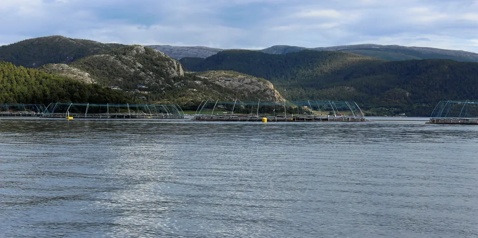 Illustrasjonsfoto: Lerøy Midt sitt anlegg Fugløya i Heim kommune i Trøndelag