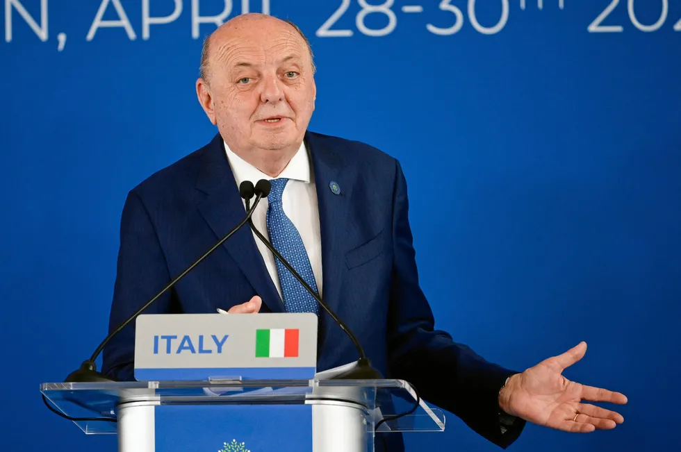 Italian environment minister Gilberto Pichetto Fratin, who assigned the new funding.
