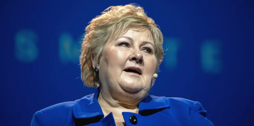 Erna Solberg og Høyre er landets største parti.