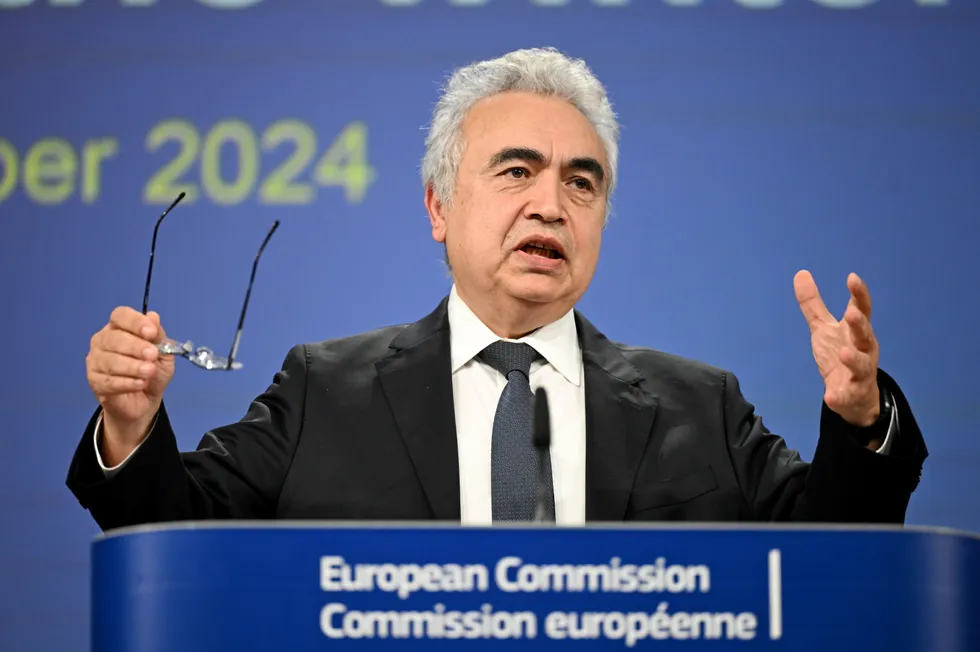 IEA executive director Fatih Birol speaking at European Commission headquarters in Brussels on a separate matter last week.
