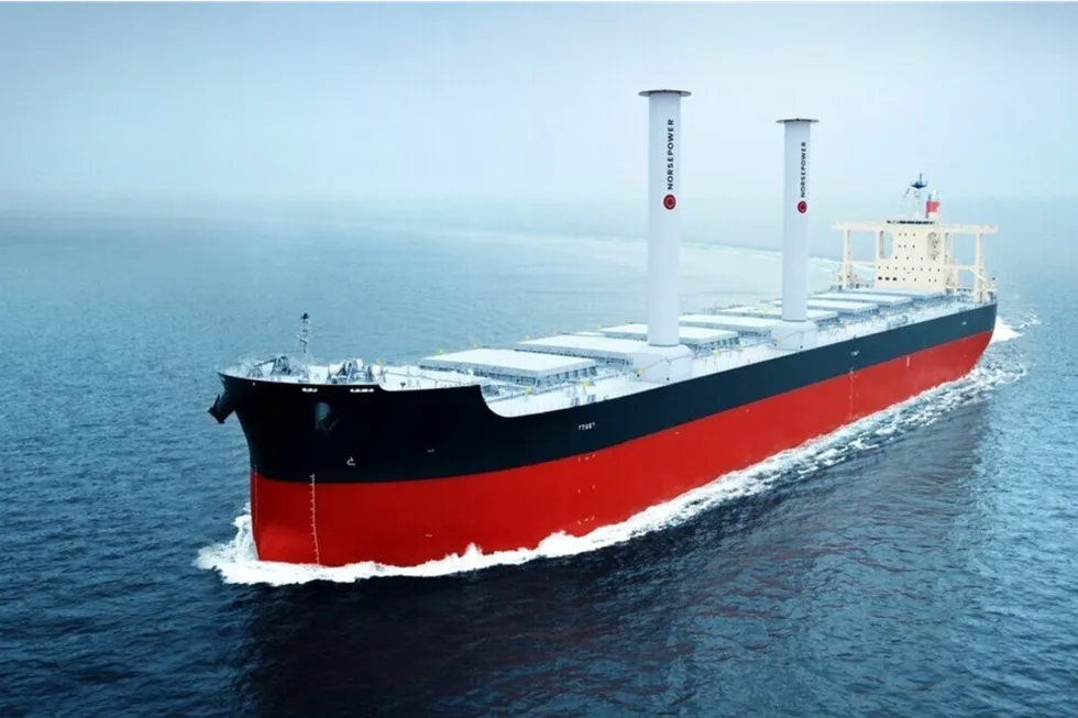 The vessel, a 229 meter long, 32 meter wide and 20 meter deep Panama tanker, will draw water from underneath the hull and the ship's forward motion would drive water exchange in the tanks, where the intake water and discharge is filtered and treated.