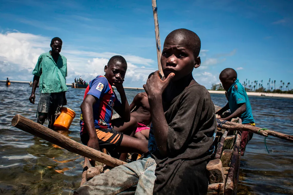 In the net: Fishermen at Palma, Mozambique, near to the planned locations for the Rovuma and Mozambique LNG projects.