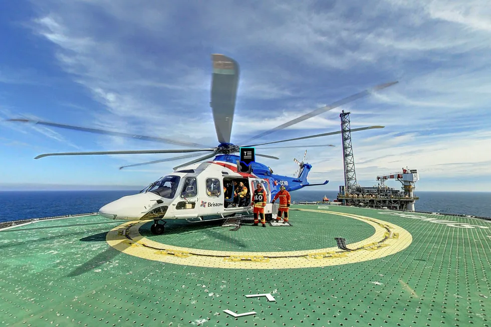 Tie-back: the helipad at Neptune Energy's Cygnus platform