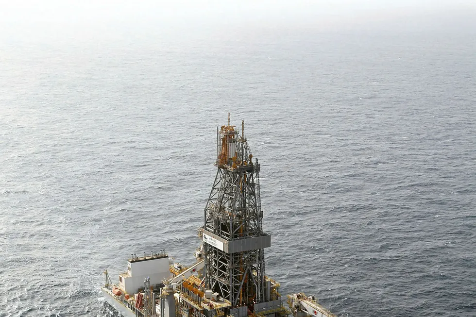 Near end of charter: the Atwood Oceanics drillship Atwood Achiever