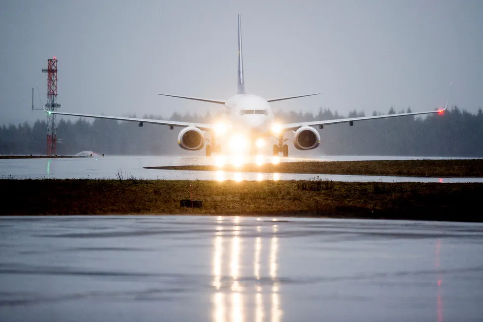 Moss lufthavn Rygge var i mange år et knutepunkt for det irske lavprisselskapet Ryanair frem til flyplassen ble lagt ned. Her er et Ryanair-fly på Rygge i 2016.