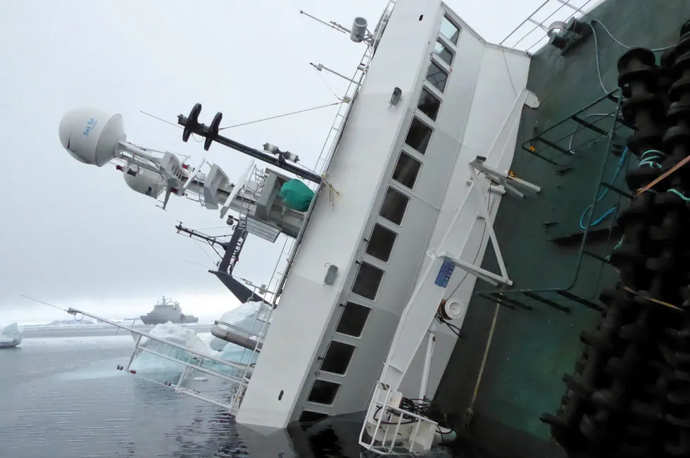 Fra «Northguider» sitt havari på Svalbard.