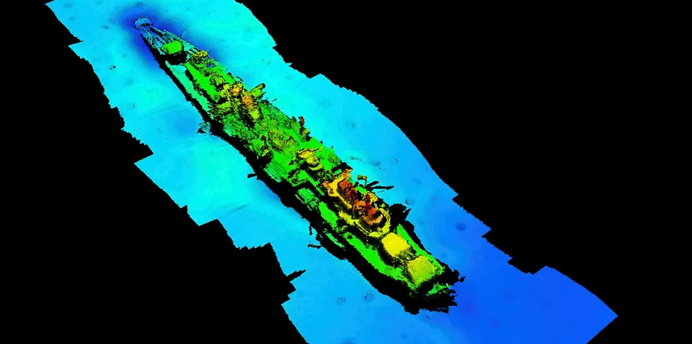 "Karlsruhe" ble angrepet av britisk undervannsrobot og har ligget på havets bunn i 80 år.