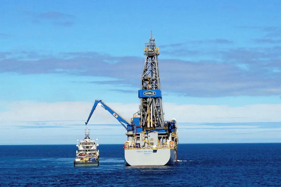 Development drilling: the drillship Noble Bob Douglas is working on Liza phase one