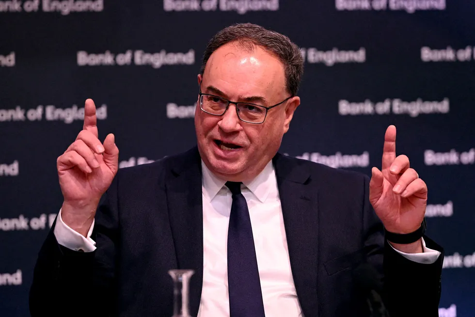Storbritannias sentralbanksjef Andrew Bailey.