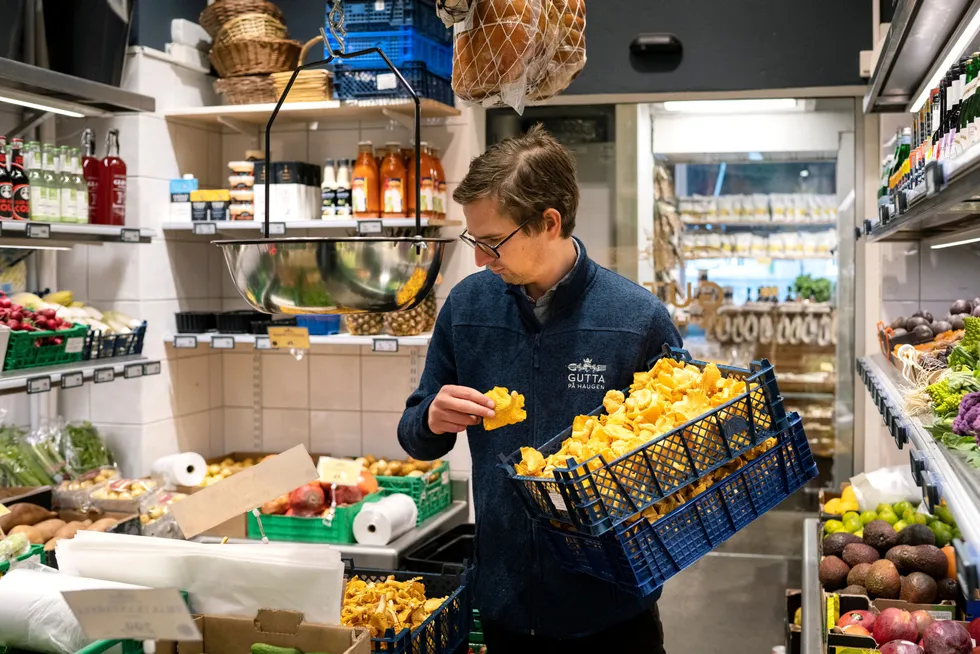 – Våre varer krever kjølig romtemperatur, sier Sebastian Blomstrøm, markedsansvarlig i butikken til Gutta på Haugen i Oslo.