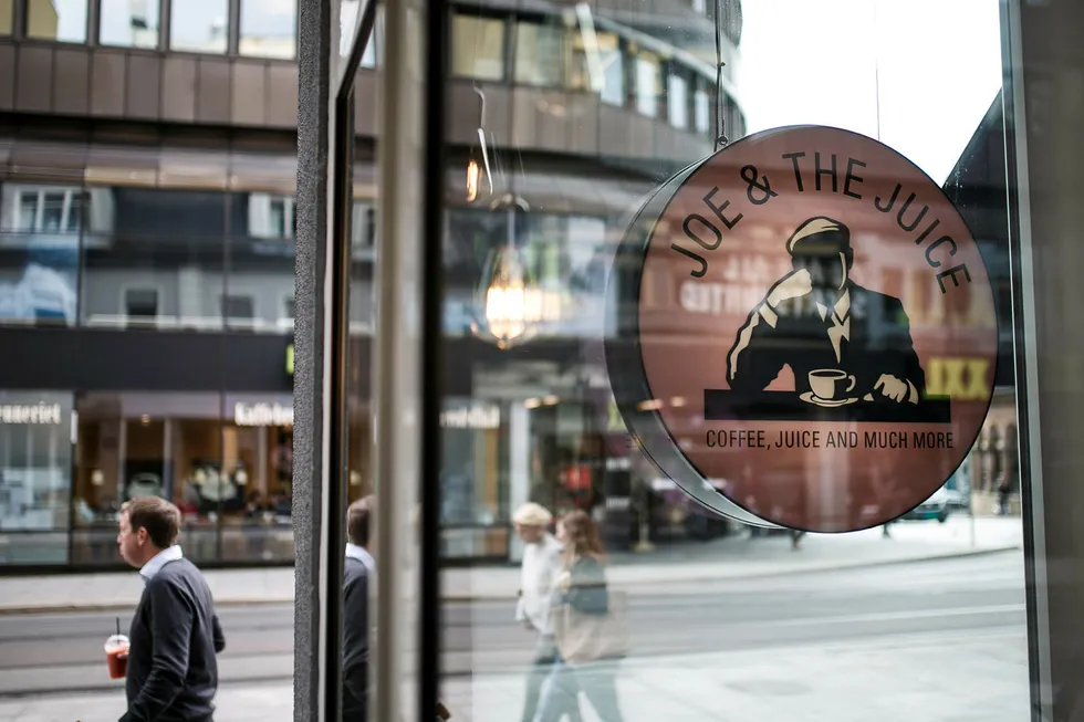 Kjeden Joe & The Juice har på få år etablert over 30 utsalgssteder sør i Norge, som her i Storgata i Oslo. Foto: Nicklas Knudsen