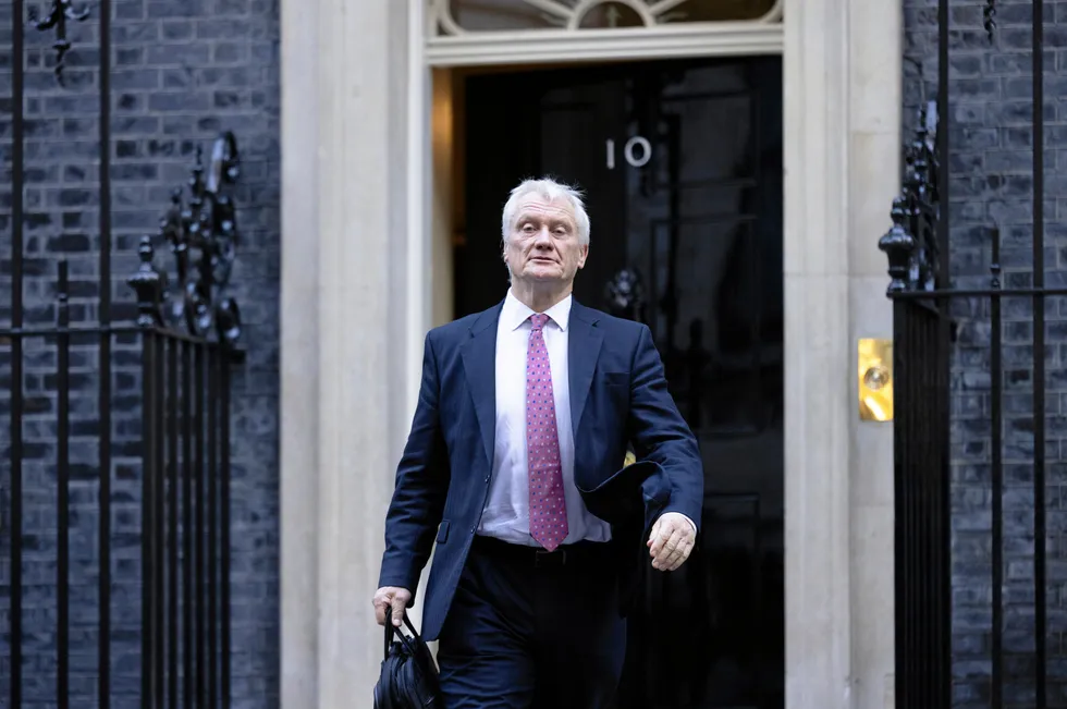 Energy and climate minister Graham Stuart leaving 10 Downing Street.