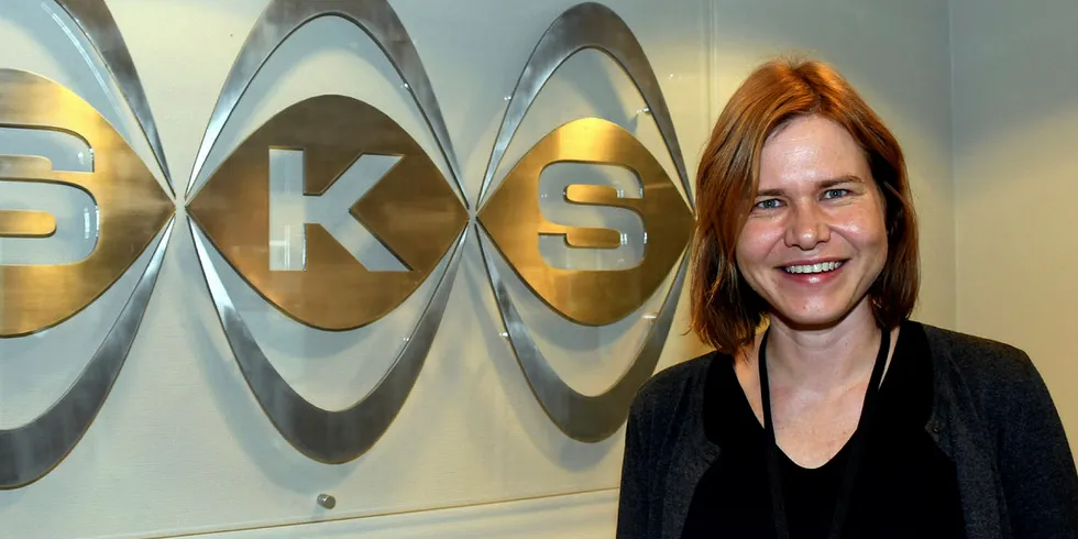 NY SJEF I FAUSKE: Liina Veerme er ny konsernsjef i SKS. Opprinnelig er hun fra Estland, men har jobbet i den svenske kraftbransjen i 15 år. – Nå vil jeg finne ut om det er så magisk å bo i Nord-Norge som jeg har innbilt meg, sier hun.