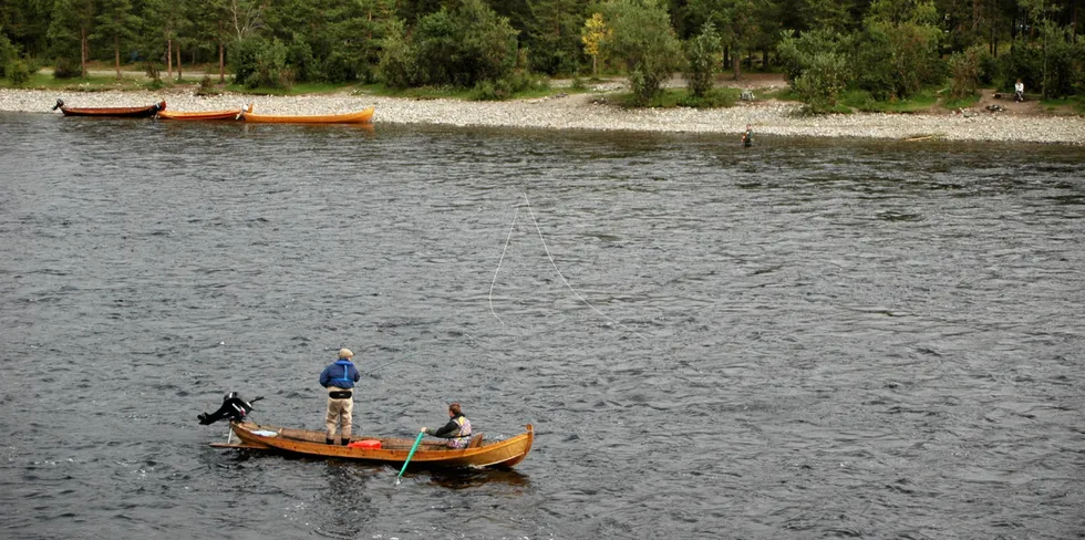 Laksefiske i Altaelva.