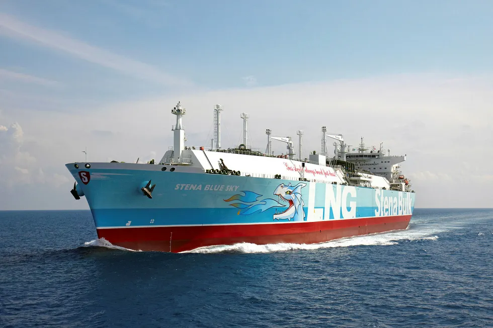 En route: the LNG carrier Stena Blue Sky is carrying Zhoushan's first cargo from Qatargas