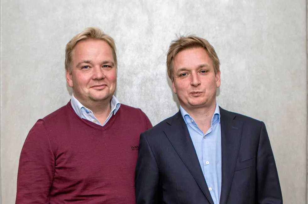 Bjørn og Finn Erik Arctander i Agva Kraft.