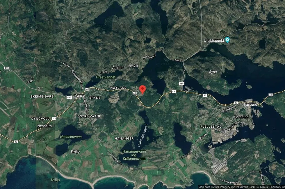 Området rundt Duetjønn 60, Farsund, Agder