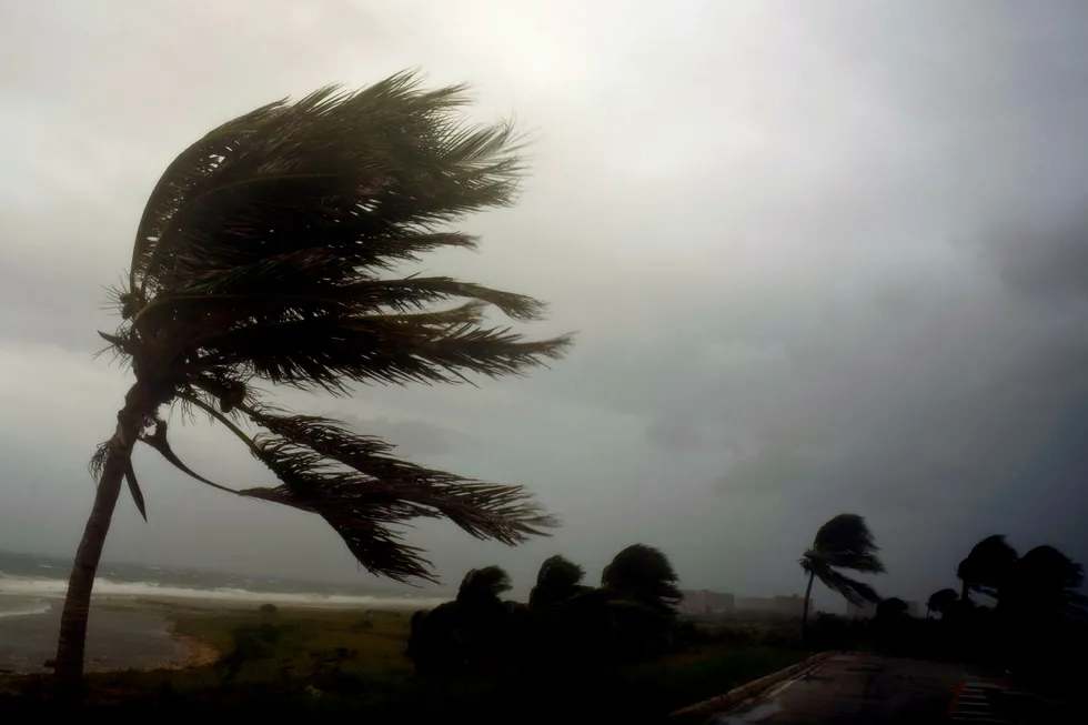 Slik så det ut langs Havanas berømte strandpromenade Malecón lørdag. Søndag rammer stormen Florida. Foto: Ramon Espinosa/AP Photo/NTB Scanpix