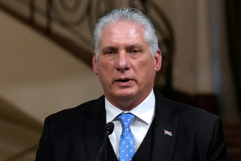 Keen observer? Cuban President Miguel Díaz-Canel