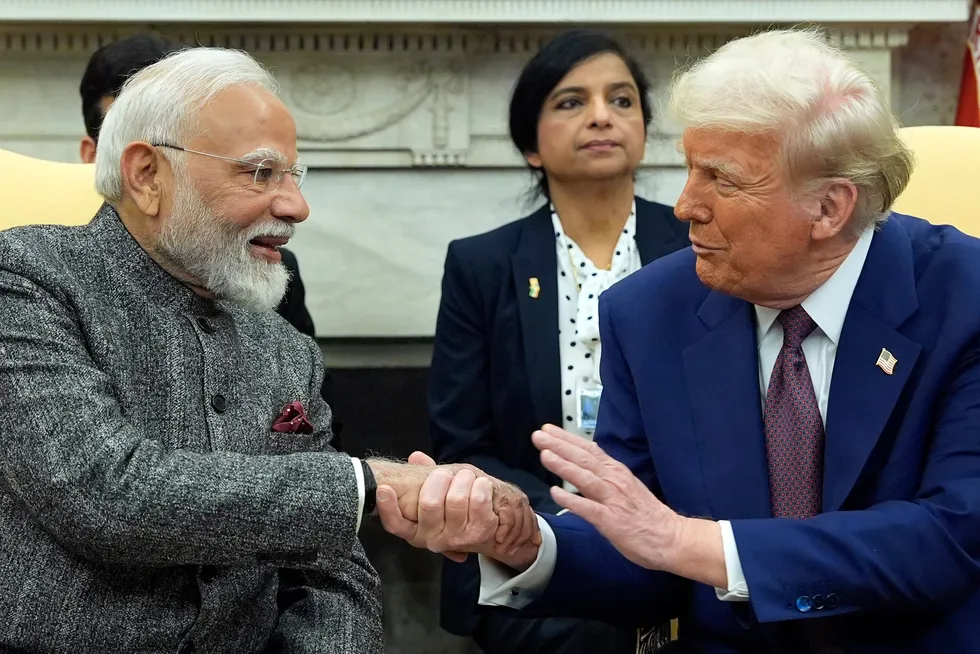 Indias statsminister Narendra Modi møtte president Donald Trump i Det hvite hus – timer etter at Trump la frem planer om omfattende enderinger i amerikansk importtoll.