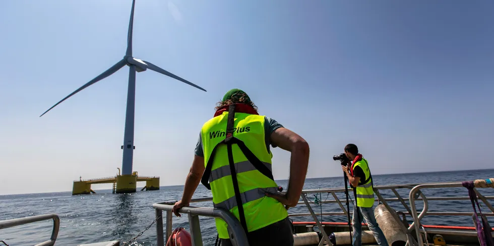 The pioneering WindFloat Atlantic off Portugal.